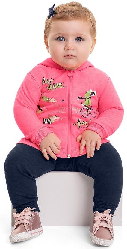 Imagem principal Conjunto Jaqueta e Calça Bebê Menina Rosa Bee Loop Bee Loop