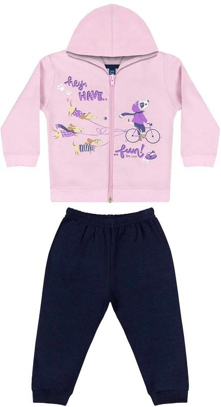 Imagem principal Conjunto Jaqueta e Calça Bebê Menina Roxo Bee Loop Bee Loop