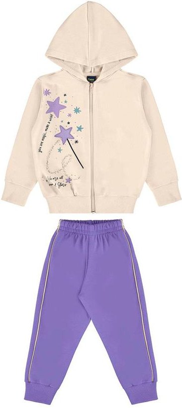 Imagem principal Conjunto Jaqueta e Calça Menina Bege Bee Loop Bee Loop