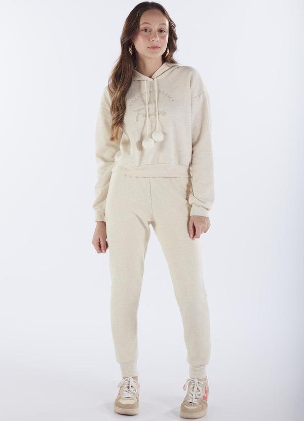 Conjunto Juvenil Menina Moletom Natural