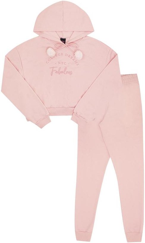 Conjunto Juvenil Menina Moletom Rosa