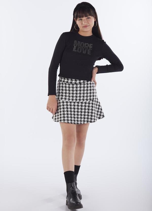 Conjunto Juvenil Ribana com Elastano Leve Preto