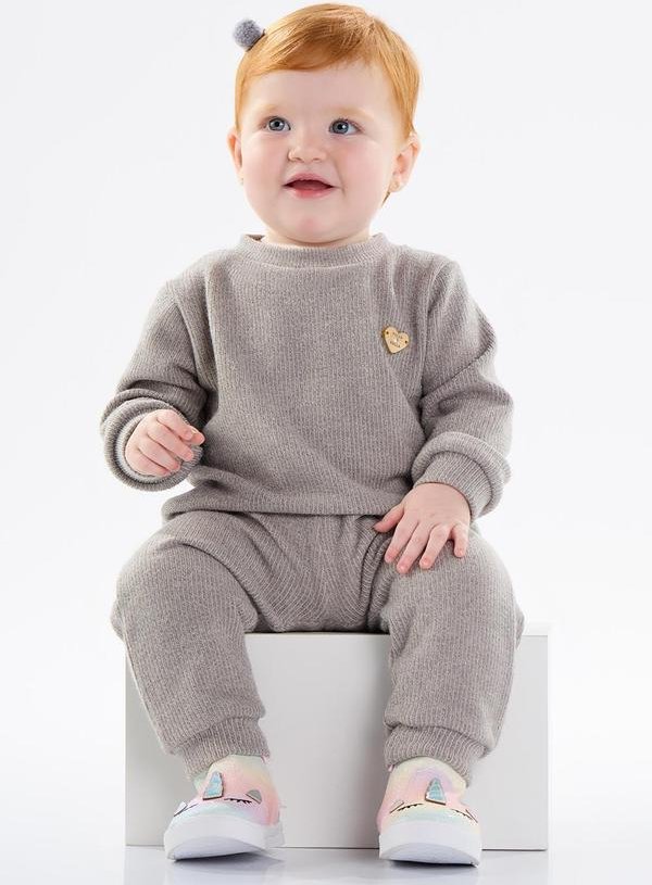 Imagem principal Conjunto Malha Tricot Cinza Pulla Bulla Pulla Bulla