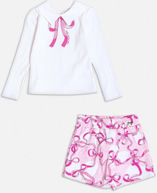 Imagem principal Conjunto Manga Longa com Laços Off White Momi Momi