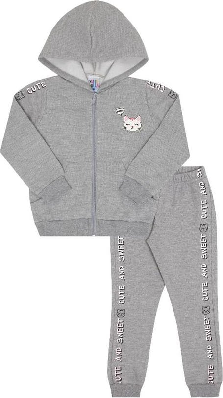 Imagem principal Conjunto Manga Longa MeninaCinza Pulla Bulla Pulla Bulla