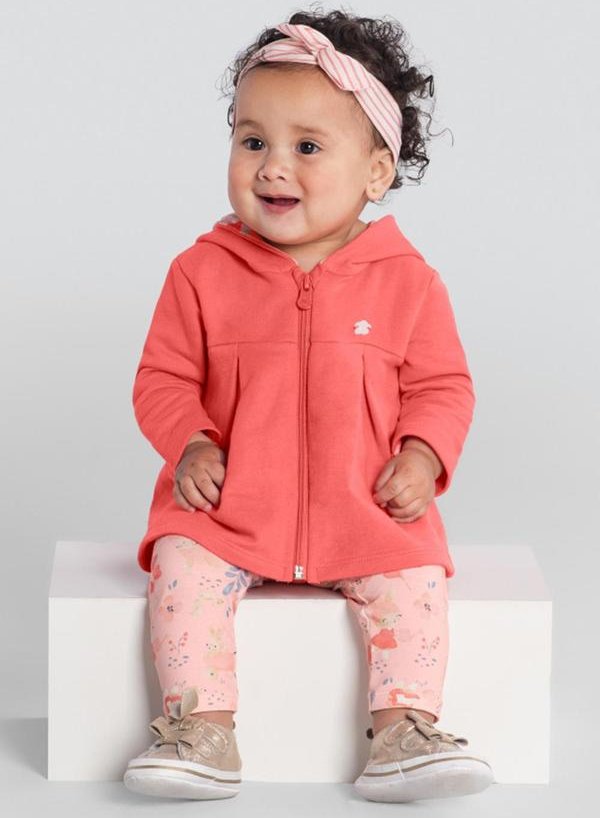 Conjunto Menina Coelho Laranja