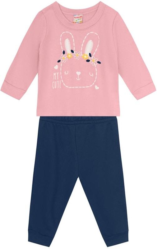 Imagem principal Conjunto Menina de Coelhinho Rosa Brandili Brandili