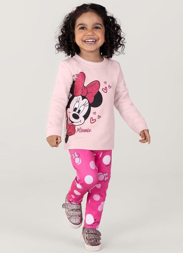 Imagem principal Conjunto Minnie Infantil Menina Rosa Brandili Brandili