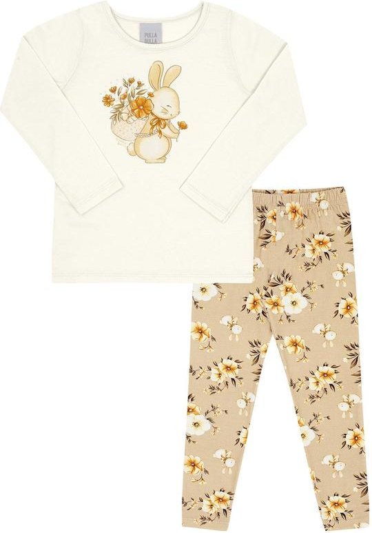 Imagem principal Conjunto Primeiros Passos Meia Malha Bege Pulla Bulla Pulla Bulla