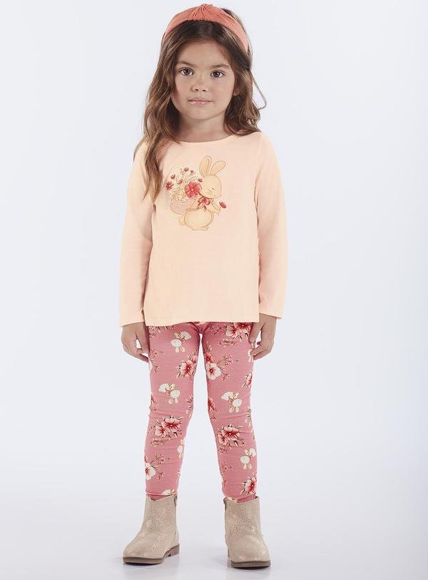 Imagem principal Conjunto Primeiros Passos Menina Meia Malha Rosa Pulla Bulla Pulla Bulla