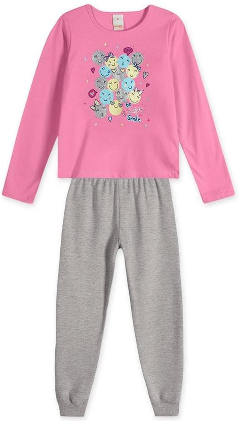 Conjunto Smile Longo Moletom Infantil Feminino Ro