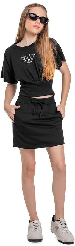 Imagem principal Conjunto Blusa e Short-Saia Juvenil Preto Gloss Gloss