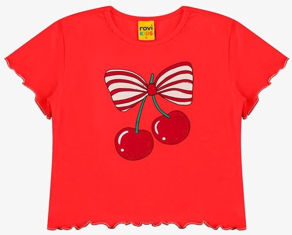 Imagem principal Blusa Feminina Cotton Vermelho Rovi Kids Rovi Kids