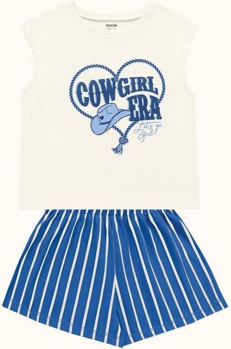 Imagem principal Cj.Blusa/Short Azul Fakini Kids Fakini Kids