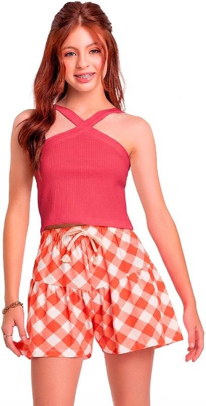 Imagem principal Cj.Regata/Short Vermelho Fakini Kids Fakini Kids