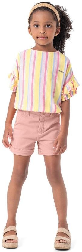 Imagem principal Conjunto Amarelo Alfaiataria com Lurex Menina Carinhoso Carinhoso