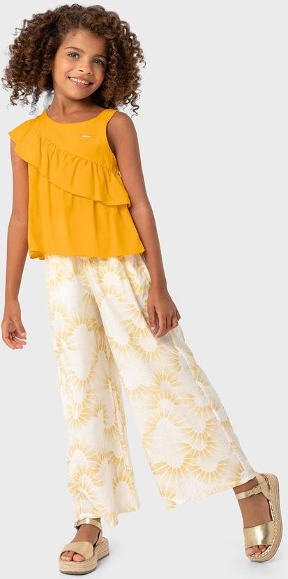 Imagem principal Conjunto Amarelo Mostarda Geométrico Metalizado Carinhoso Carinhoso