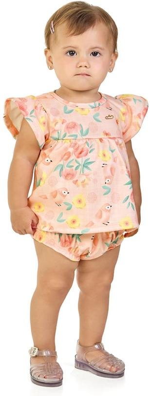 Imagem principal Conjunto Bata e Tapa Fraldas em Newtech Laranja Marlan Marlan