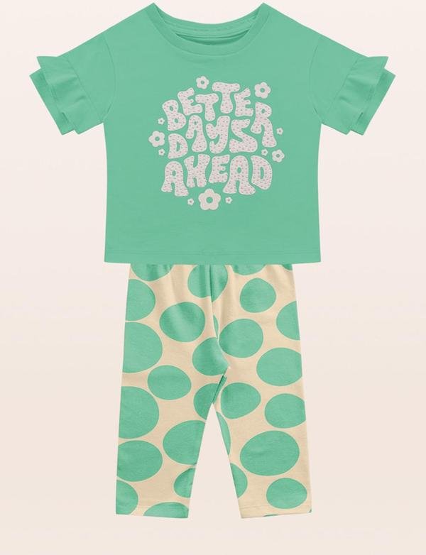 Conjunto Blusa/Capri Verde