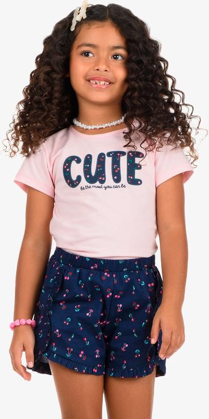 Conjunto Blusa com Shorts Feminino Azul