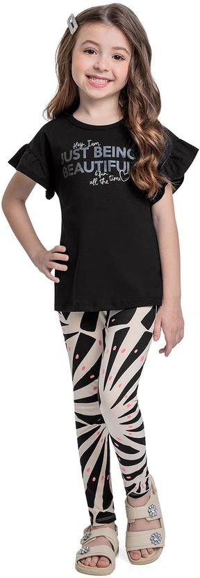 Imagem principal Conjunto Blusa e Legging Estampada Preto Bee Loop Bee Loop