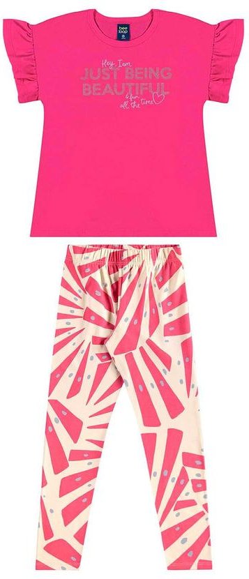 Imagem principal Conjunto Blusa e Legging Estampada Rosa Bee Loop Bee Loop