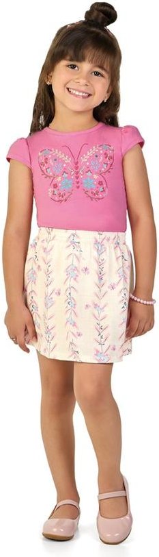 Imagem principal Conjunto Blusa e Saia em Cotton Romance Rosa Marlan Marlan