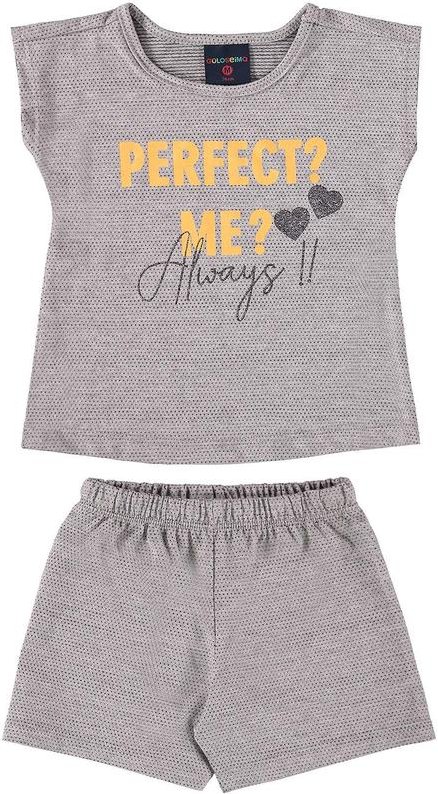 Imagem principal Conjunto Blusa e Short Bebê Menina Cinza GULOSEIMA GULOSEIMA