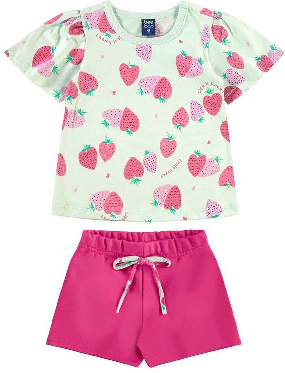Imagem principal Conjunto Blusa e Short Menina Verde Bee Loop Bee Loop