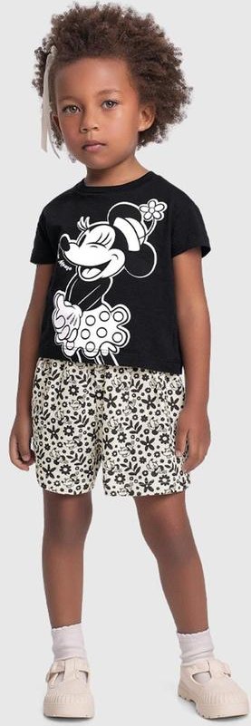 Imagem principal Conjunto Blusa e Short Minnie Preto Fakini Kids Fakini Kids