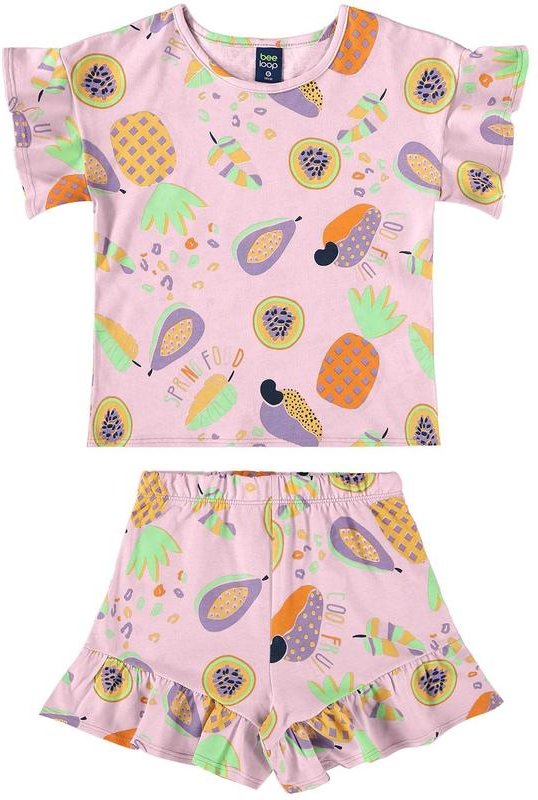 Imagem principal Conjunto Blusa e Short para Menina Roxo Bee Loop Bee Loop