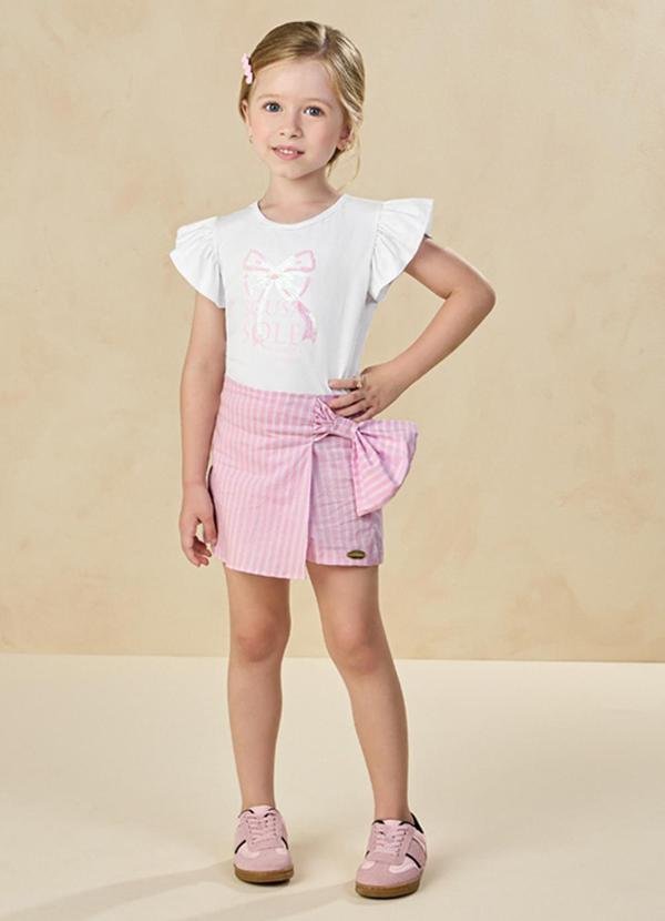 Imagem principal Conjunto Blusa e Short Saia Branco Milli E Nina Milli E Nina