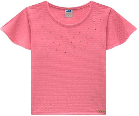 Conjunto Blusa e Short Saia em Cotton Rosa