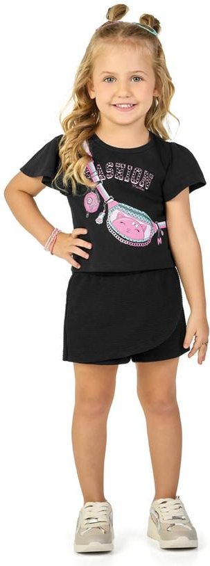 Imagem principal Conjunto Blusa e Short Saia Preto Marlan Marlan