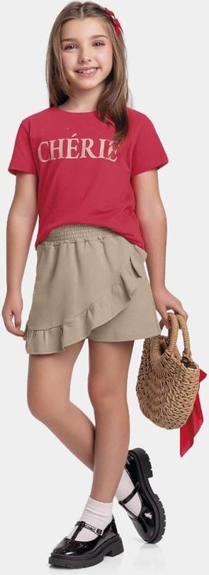 Imagem principal Conjunto Blusa e Short Saia Rosa Fakini Kids Fakini Kids