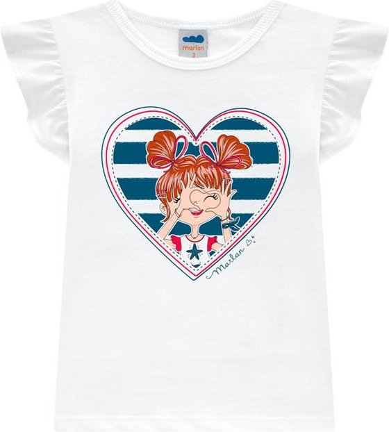 Imagem principal Conjunto Blusa e Shorts em Cotton Bee Branco Marlan Marlan