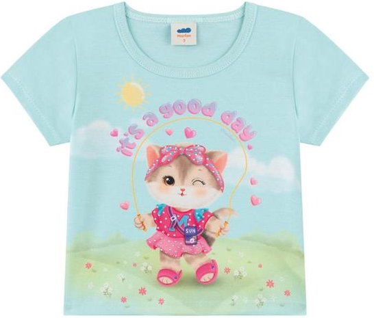 Imagem principal Conjunto Blusa e Shorts Gatinhas Fashion Verde Marlan Marlan