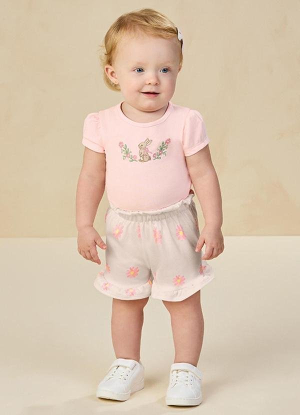 Imagem principal Conjunto Blusa e Shorts TexturizadoRosa Milli E Nina Milli E Nina