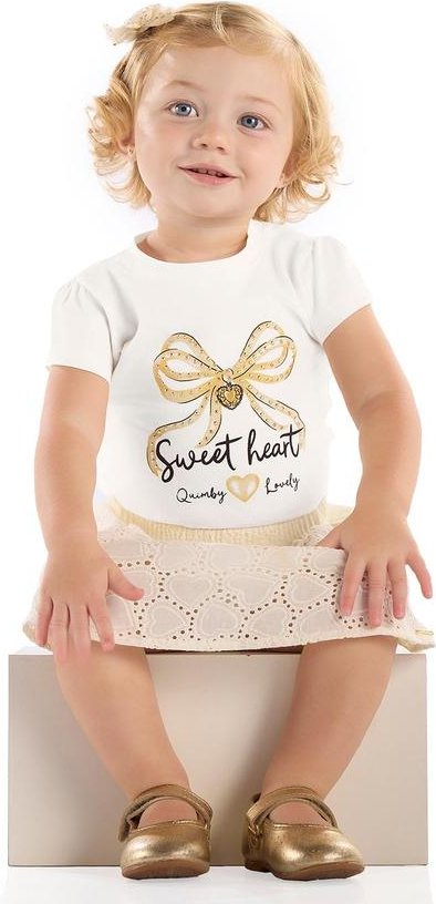 Imagem principal Conjunto Blusa Estampado Saia Laise Quimby Branco Quimby