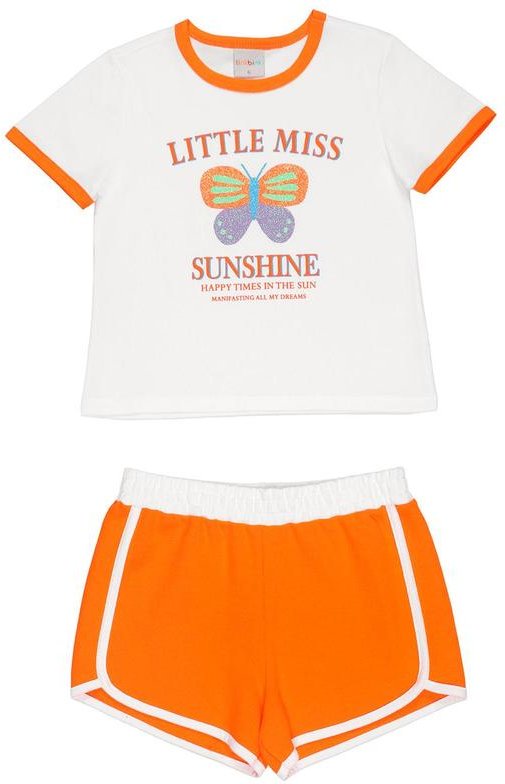 Imagem principal Conjunto Blusa Shorts Moletinho Laranja Tink Bink Tink Bink