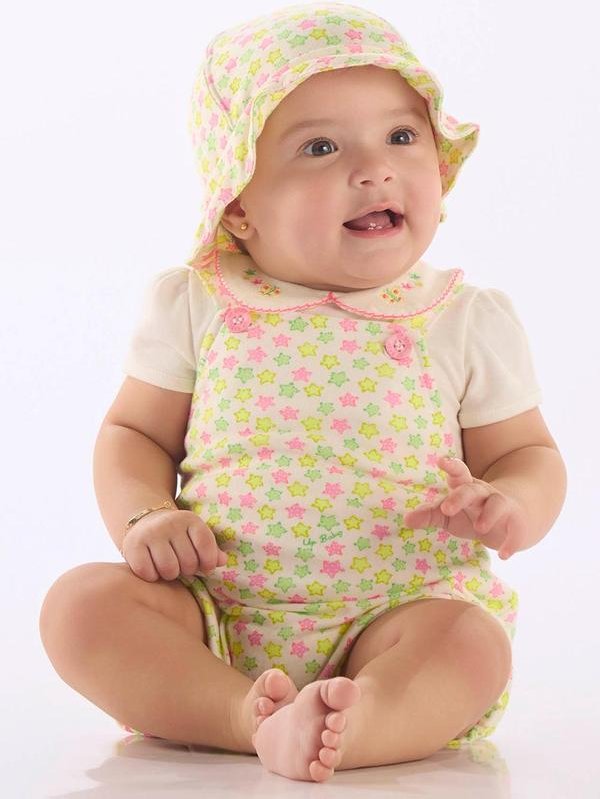 Imagem principal Conjunto Body e Jardineira Bebê Up Baby Branco Up Baby