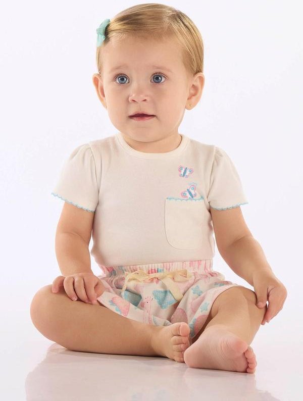 Imagem principal Conjunto Body Saia Bebê Suedine Up Baby Branco