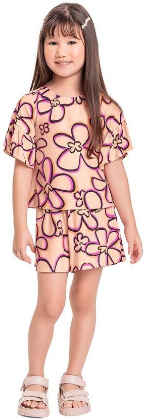 Imagem principal Conjunto com Bata e Short Laranja Quimby Quimby