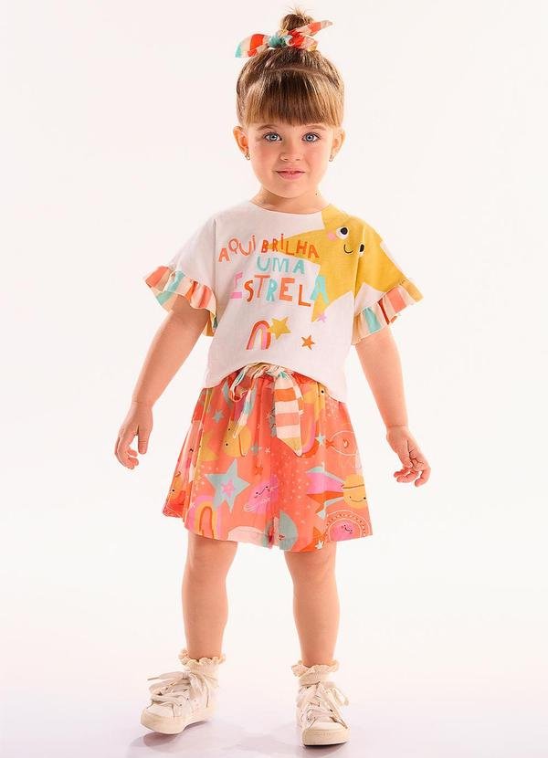 Imagem principal Conjunto com Blusa e Short Bege Três e Já Três e Já