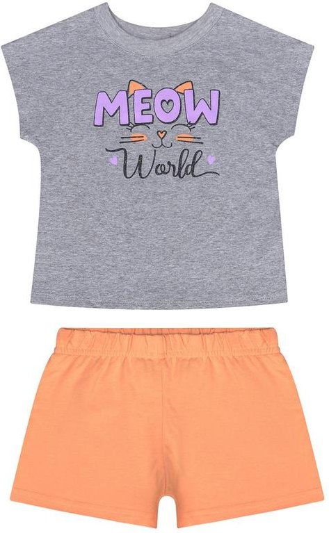 Imagem principal Conjunto com Blusa e Short Menina Cinza GULOSEIMA GULOSEIMA