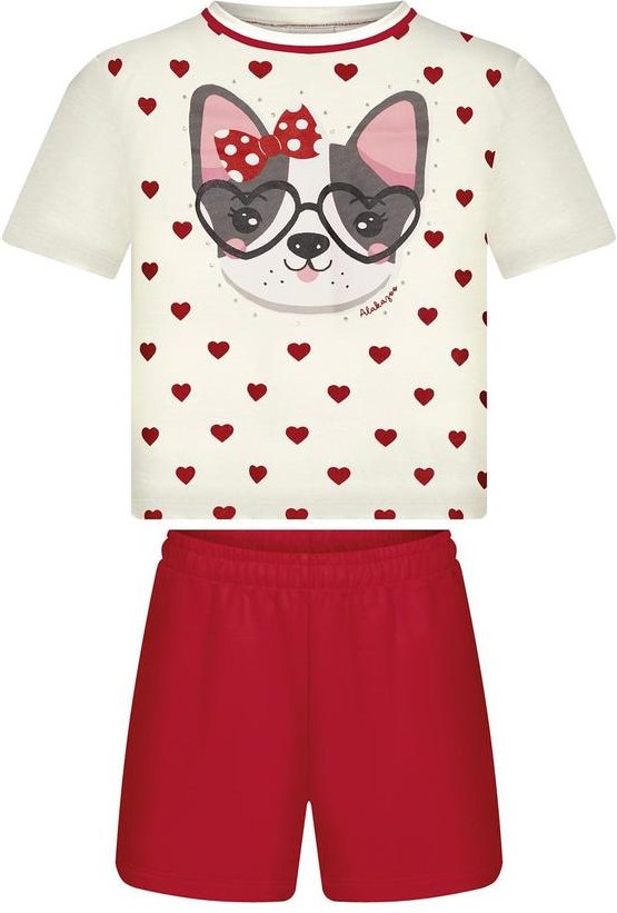 Conjunto com Blusa e Shorts de Moletom Vermelho