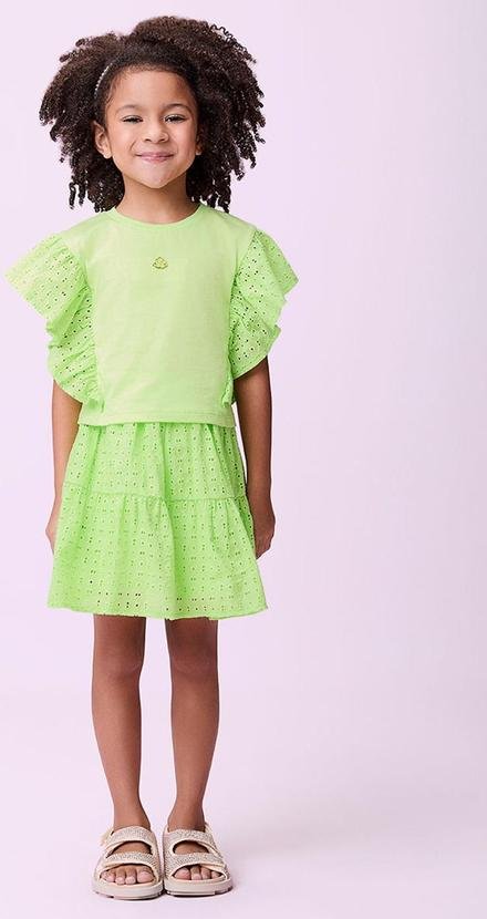 Imagem principal Conjunto com Laise e Babado Verde Momi Momi