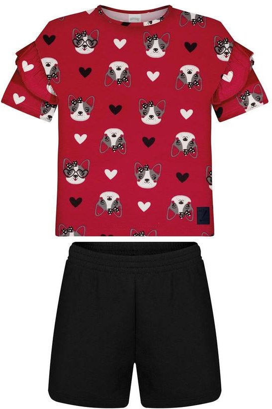 Imagem principal Conjunto com Shorts em Moletom e Blusa Vermelho Alakazoo Alakazoo