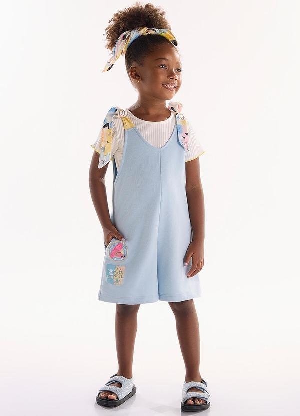 Imagem principal Conjunto Cropped e Macaquinho Bege Três e Já Três e Já