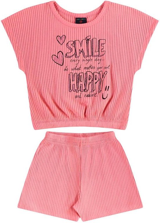 Imagem principal Conjunto Cropped e Short em Ribana Guloseima Rosa GULOSEIMA